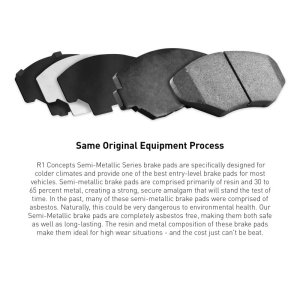 Saab 9-5 Brake Pads - Rear - R1 Concepts - Semi Met - `91-`10